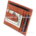 2014 Best Genuine Leather Money Clip Card Wallet innovative wallet